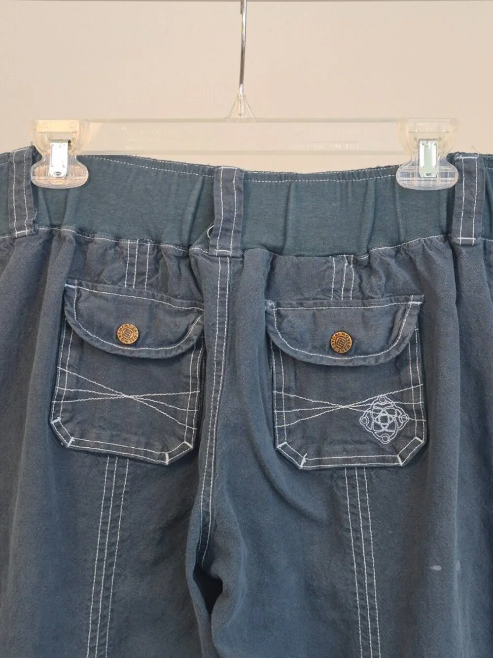 Satori Divine Movement Pants Women XL Hemp Cotton Wide Leg Boho Utility - Picture 6 of 16